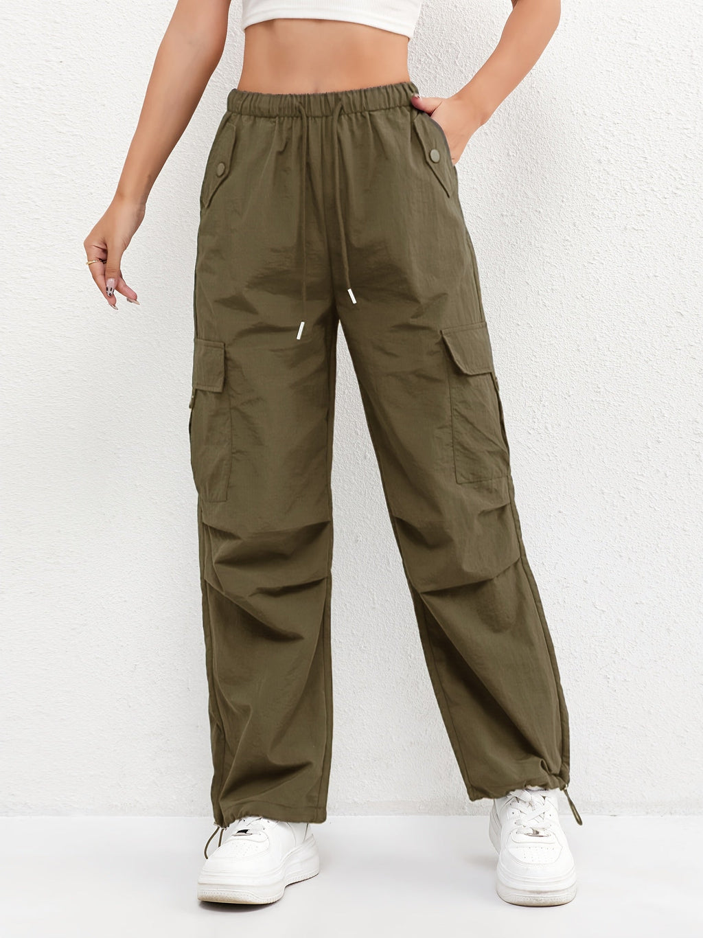 Cargo Pocket Drawstring Trousers