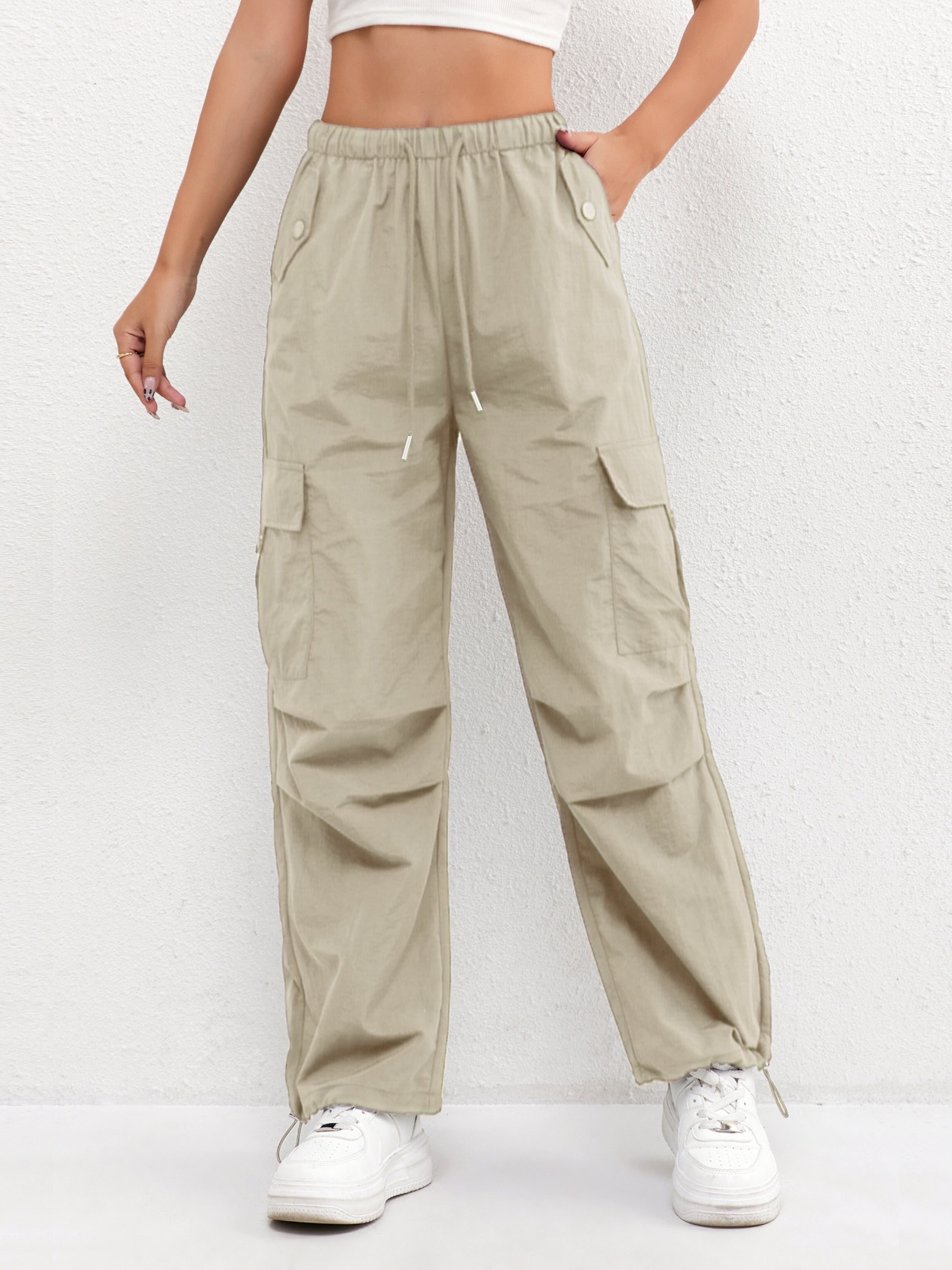 Cargo Pocket Drawstring Trousers