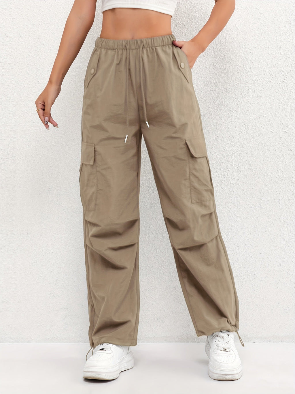 Cargo Pocket Drawstring Trousers