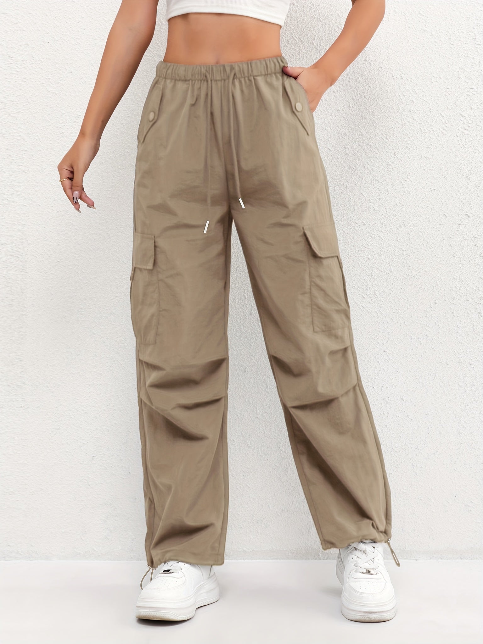 Cargo Pocket Drawstring Trousers