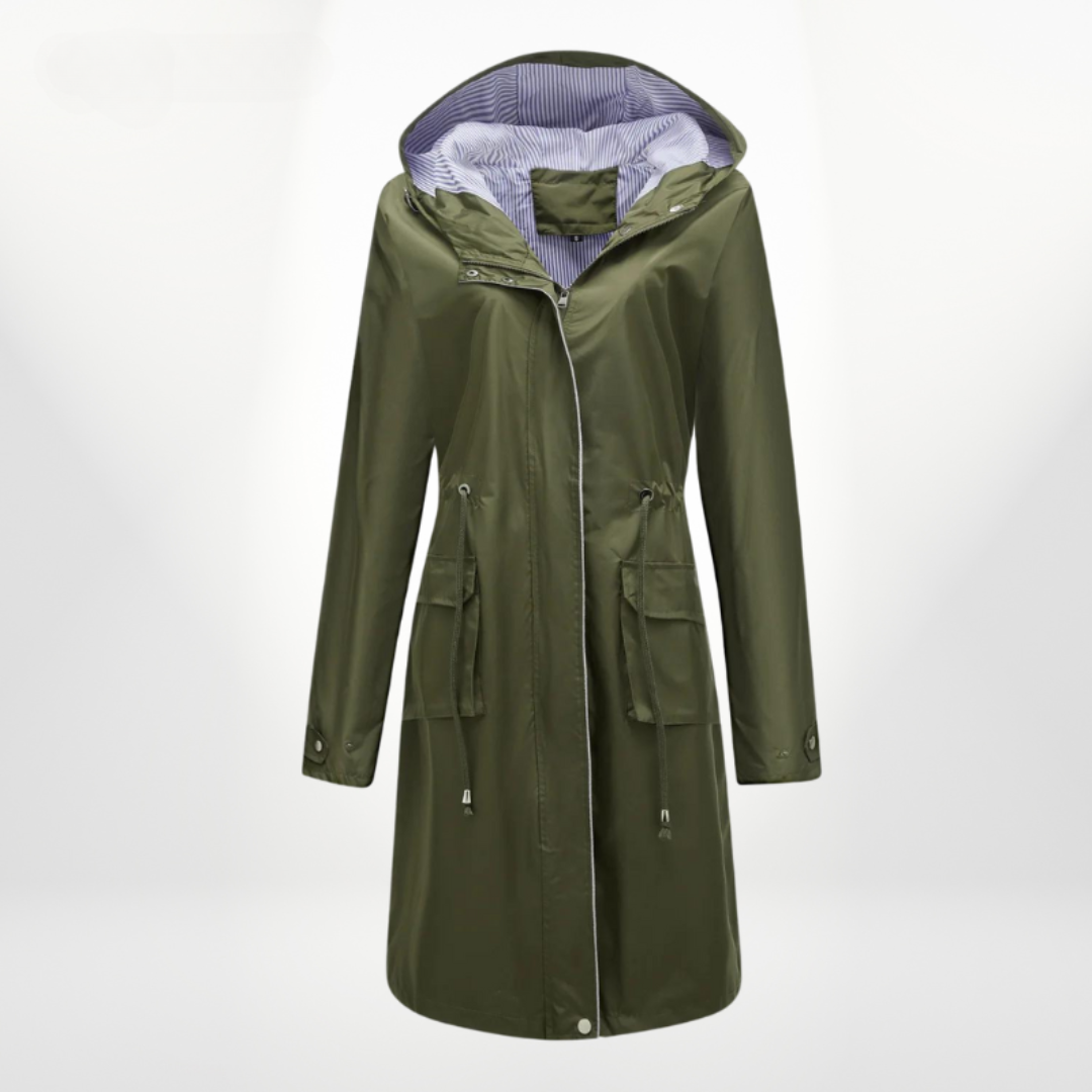 Green Structured Rain Jacket