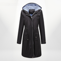 Black Structured Rain Jacket, front view