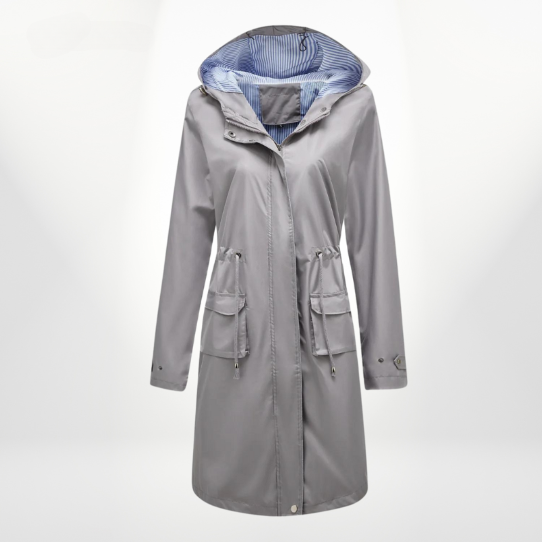 Grey Structured Rain Jacket