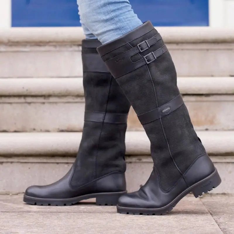 Women's Waterproof Knee-High Pull-On Leather Boots