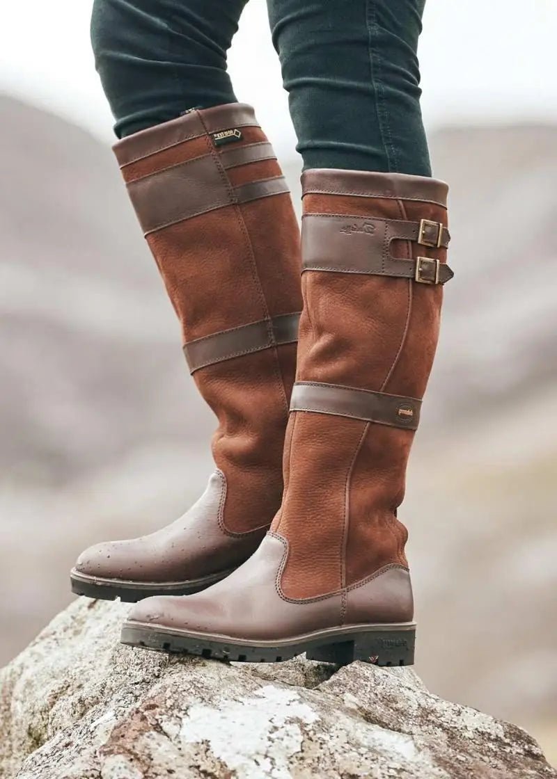 Women's Waterproof Knee-High Pull-On Leather Boots