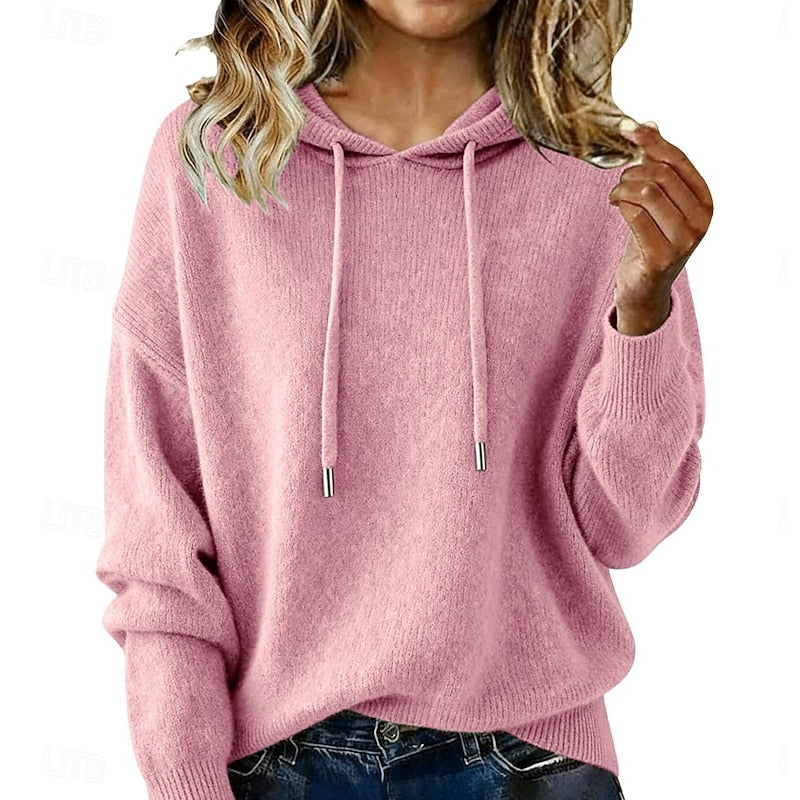 Relaxed Hooded Knit Jumper